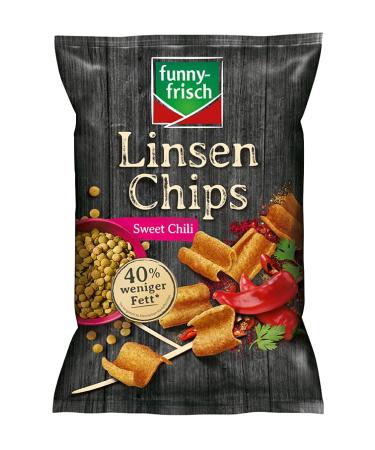 Buy Funny-Frisch Lentil Chips Sweet Chili - Pack of 12 (12 x 90g) | International Shipping Available - Buy Online on GoSupps.com