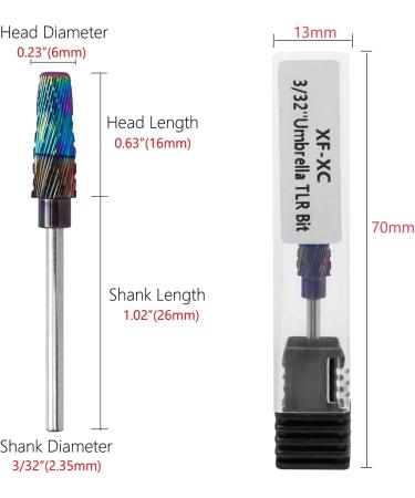 Gasea 5 In 1 Naill Drill Bit 3/32" Shank Professional Fast Remove Acrylic Nails Tapered Nail File Drill Bit for Manicure Pedicure - Buy Online on GoSupps.com