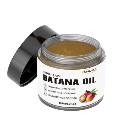 MGLIMZ Natural 100% Raw Batana Oil 5.3 Fl Oz for Thicker Fuller Hair Growth Prevents Hair Loss Repairs Splitting Drying and Injuring Hair.