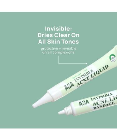 AOA Skin Invisible Acne Liquid Patch - Invisible Spot Treatment with Witch Hazel & Salicylic Acid Liquid Pimple Patch Clear Fits to Makeup | 0.42 Fl Oz 12g - Buy Online on GoSupps.com