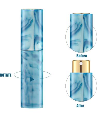 Lil Ray 5 PCS Marble Pattern Perfume Atomizer Bottles Set - Refillable Mini Travel Size Spray Bottle for Women & Men (10ML, 5 Colors) - Buy Online on GoSupps.com