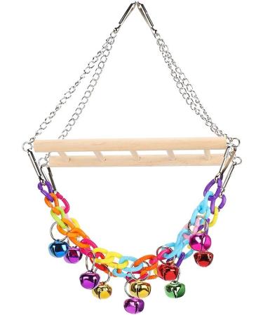 Zerodis Swing Toy with Bells for Parrot Bird Hanging Bridge Swing Bite Climbing Toy Colorful Parrot Acrylic Chain Ladder for Cockatiels Finch African Greys Parrot Budgies Ringnecks Parakeet - Buy Online on GoSupps.com
