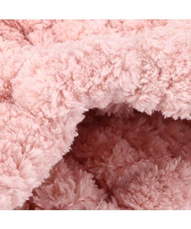 Filfeel Hair Drying Cap - Super Absorbent Coral Fleece Quick-Drying Make-Up Hat for Swimming - Pink (9.4in x 10.2in) - Buy Online on GoSupps.com