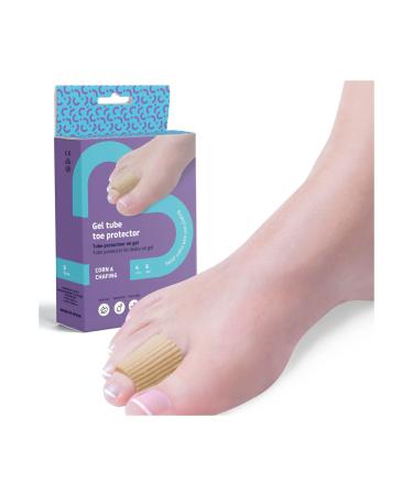 Feet BCN protective hose made of gel by finger with extra thickness of the gel.Relieves the pain of calluses and friction between the fingers.4 pieces.Large size: 20 mm diameter and 75 mm long large