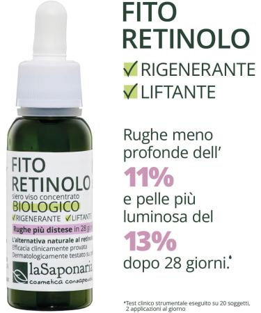 The Soapbox La Saponaria PhytoRetinol Facial Serum provitamin A collagen moisturizer antiaging wrinkles and fine lines firming natural vegan crueltyfree recycled - Buy Online on GoSupps.com