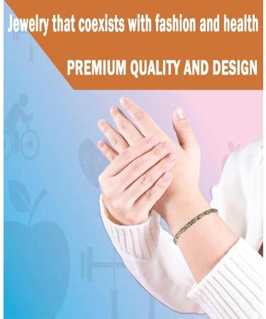 Yinox Magnet Therapy Schmuck f r Frauen | Magnetisches Schmuckst ck zur Linderung von Arthritis & Migr ne - Gold - Buy Online on GoSupps.com