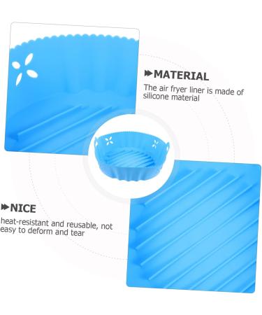 Zerodeko Air Hole Fryer Liner Baking Pans Silicone Liner for Air Fryer Air Fryer Silicone Liner Basket Square Blue 20X6.5CM - Buy Online on GoSupps.com