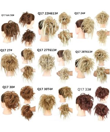 Bun Hair Piece Tousled Updo Messy Bun Hair Piece Straight Curly Mix Ponytail Extensions Fake Synthetic Elastic Band Scrunchies Hairpiece for Women Girls Hair Pieces for Women (Color : Q17 28T613) - Buy Online on GoSupps.com