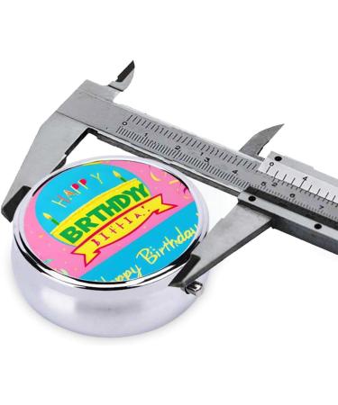 Happy Birthday Balloon Round Pill Box - 3 Compartment Travel Organizer for Pills | Portable Travel Pill Box - Buy Online on GoSupps.com