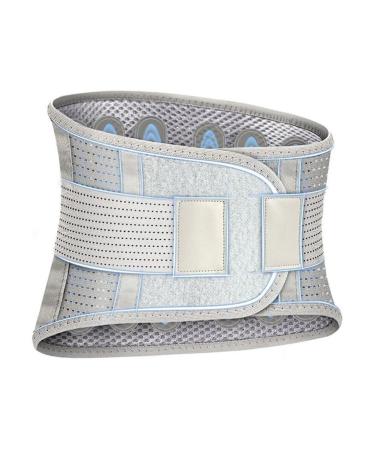 Breathable Back Brace With Support Strip Men Women Waist Support Work Fitness Lumbar Decompression Belt Herniated Disc Correction Fixer Tape For Lower Back Pain Relief (Color : Gray Size : X-Large X-Large Gray