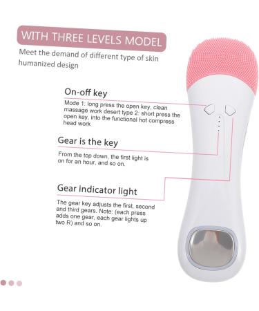 POPETPOP Facial Cleanser Electric Facial Brush Facial Massaging Device Face Cream Absorption Device Electric Facial Cleaner Face Brush Beauty Device Silica Gel Beauty Instrument Care - Buy Online on GoSupps.com