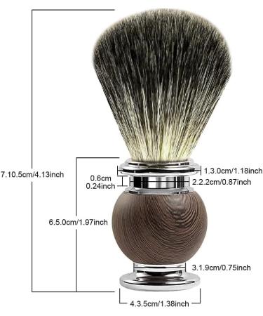 Grutti Razor Brush - Premium Shaving Brush with Pure Roof Hair Wooden Handle & Metal Accents - Perfect Father's Day Gift for Men - Buy Online on GoSupps.com