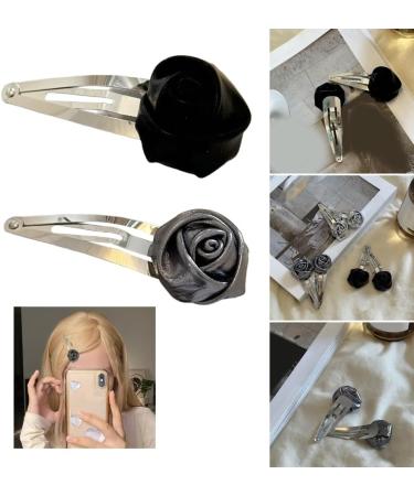 AJTUTUS Girls Hair Clip with Rose Women Kid Hairgrips Rose Headdress Barrettes Flower Shape Sweet 2000s Girls Hairpin - Buy Online on GoSupps.com