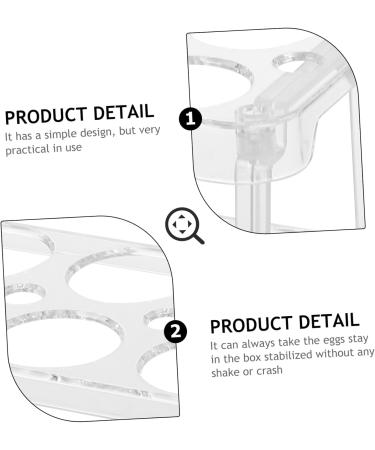 GLEAVI 2pcs Egg Grid Eggs Plastic to Go Containers Egg Organizer Plastic Egg Holder Dispenser Refrigerator Transparentx2pcs 22.3X16.2X10.1CMx2pcs - Buy Online on GoSupps.com