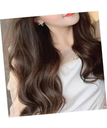 FRCOLOR Headband Wigs Fluffy U-shaped Wig Wavy Hair Extensions Real Hair Body Wave Human Hair Wig Wavy Wigs Headband Wig Black Wig Wigs with Headbands Black Wavy Wig Temperature Wire Clip 45X8CM Black - Buy Online on GoSupps.com