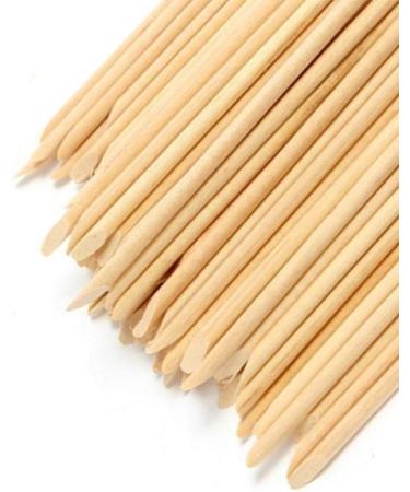 100 Pcs Nail Art Orange Wood Sticks Cuticle Pusher Remover Pedicure Manicure Care Tool Creative and Exquisite Workmanship - Buy Online on GoSupps.com