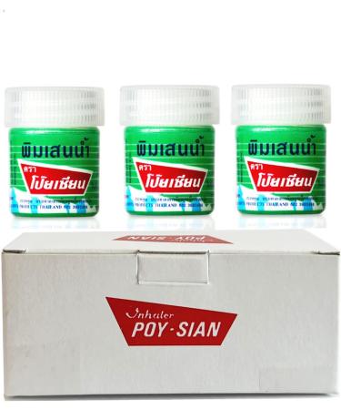 Poy-Sian Thai Pim-Saen Cotton Nasal Inhaler 8ml (Pack of 3) - Natural Relief for Nasal Congestion - Buy Online on GoSupps.com