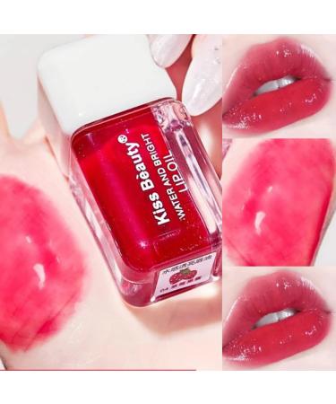 Fruit Pearlescent Plumping Lip Oil  Pearl & Shimmer Mini Lip Gloss Kit  Lip Care Hydrating Lip Gloss Tinted Lip Balm  Long Lasting & Nourishing Lip Glow Oil  Non-sticky Fresh Texture (Strawberry) 04 Strawberry