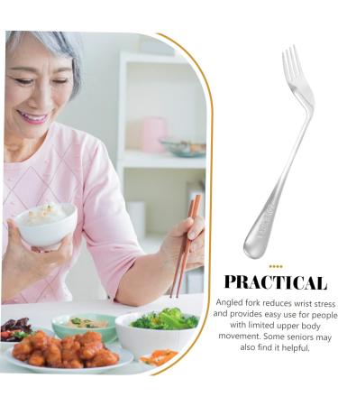 DOITOOL Adaptive Hand Tableware - Lightweight Feeding Assist Fork for Elderly and Disabled - Ergonomic Angled Design - Buy Online on GoSupps.com