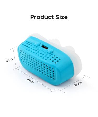 2022 Upgraded Adjustable Electric Anti Snoring Device for Men and Women - Blue - Buy Online on GoSupps.com