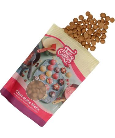 FunCakes Chocolate Melts Gold: Melting Chocolate to Make Sweet Bonbons Drips Glaze Cake Decorations Drizzles. Easy Melting in Microwave or Au Bain-Marie Halal. 250g. - Buy Online on GoSupps.com