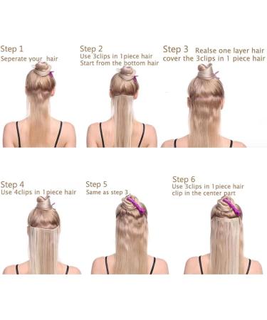 Clip-In Extensions Like Real Hair 6 Pieces 61 cm Hair Extensions with Clips 6 Wefts 16 Clips for Complete Hair Extensions Straight Hair Extensions for Women (4H27) - Buy Online on GoSupps.com