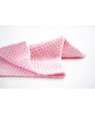 Sustainable cleaning flaps wipes Dusten towels made of 100% organic cotton KBA knitted Made in Germany (pink 25 x 25 cm) pink 25 x 25 cm