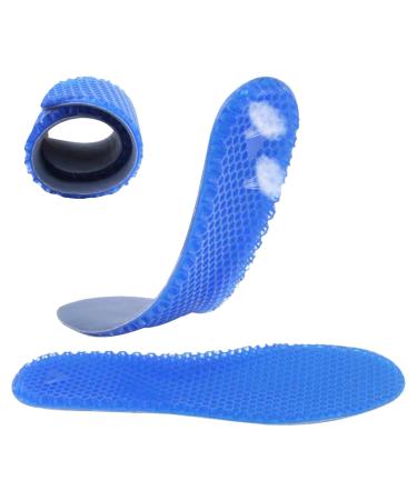 Cool & Breathable Gel Insoles for Women and Men - Flexible Arch Support Insoles Honeycomb Structure Shoe Inserts Pain & Stress Relief Shoe Inserts Can Arbitrarily Cropped (for Women Shoes Size 4-8)