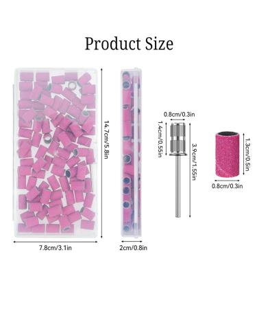 OMBRISA Sanding Bands for Nail Drill 100Pcs 180# Grit Nail Sanding Bands Pink Nail drill Sanding Bands with 2 Pcs 3/32 Nail Drill Bits and Boxed for Beauty Salon Accessories Manicure and Pedicure - Buy Online on GoSupps.com