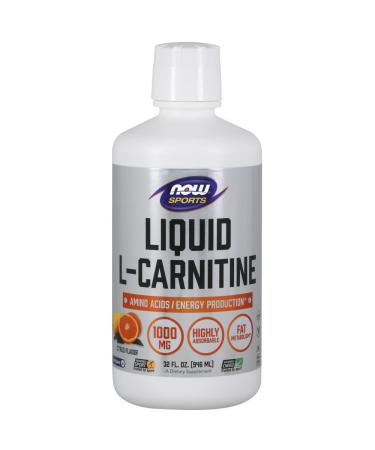 Sports, Liquid L-Carnitine, Citrus Flavor, 1,000 mg, 32 fl oz (946 ml), NOW Foods