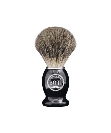 Boti Handmade Shaving Brush - 100% Pure Badger Hair and Black Wooden Handle can be Used with Safety Razor Straight Razor Barber Salon Tool model-1