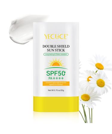 Sun Stick Spf 50+ Solid State Sunscreen Stick 20G Double Shield Sun Stick | Moisturising Suncream Long-Lasting & Water-Resistant Sunblock Stick Sun Block Sticks For Face Spf Stick Sunstick 0.7 oz