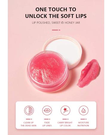 Peach Lip Scrub Exfoliator - Vegan & Cruelty-Free Lip Sugar Scrub by Samnyte - Buy Online on GoSupps.com