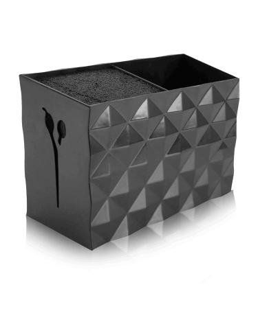 Professional Salon Scissors Box for Stylist Scissors Rack Holder Case. Hairdressing Combs Clips Storage Box (Black)