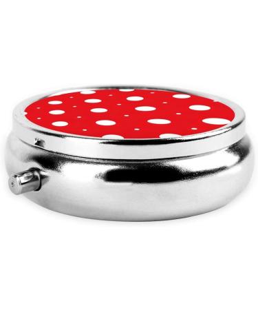 Red & White Polka Dot Mini Pill Box | 3 Compartment Travel Organizer | Portable Medicine Case for Home & Office - Buy Online on GoSupps.com