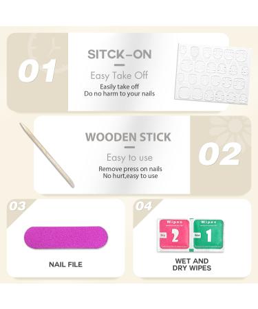 Matte Pink Daisy Flower Fake Nails Set with Glue - 24 Medium Almond Shape Purple Designs for Women and Girls - Buy Online on GoSupps.com