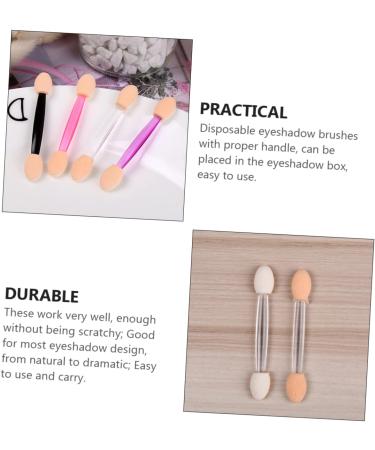 Baluue 50pcs Two-color Eyeshadow Brush Sponge Eyeshadow Brushes Woman Makeup Tools Plastic Handle White - Buy Online on GoSupps.com