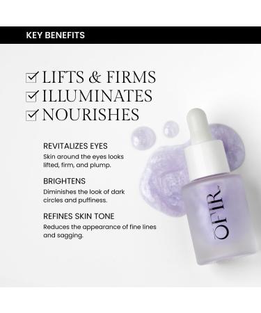 OFIR Bloom Serum Illuminating Gel | Under Eye Brightener Dark Circles Treatment | Lifting Formula With Hyaluronic Acid | Vegan Cruelty Paraben Free Skincare | Hydrating Moisturizer | Lilac 1 Fl Oz Lilac - Ideal for neutrali  - Buy Online on GoSupps.com