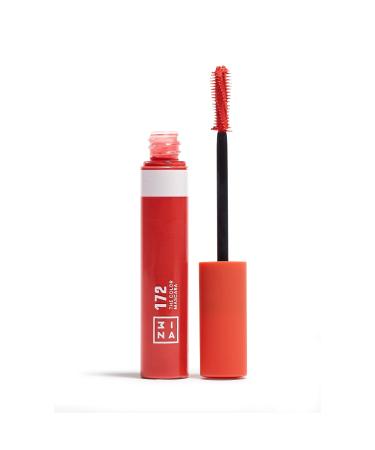 3INA MAKEUP The Color Mascara 172 - Colorful Orange with Vegetable Keratin - Volumizing - For Sensitive Eyes - Vegan - Cruelty Free