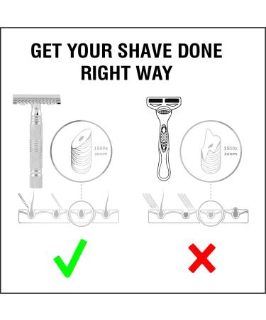 Pearl Double Edge Open Comb Safety Razor for Men - Eco-Friendly Brass Metal Razor | Premium Shaving Kit for Valentine's Gift - Buy Online on GoSupps.com
