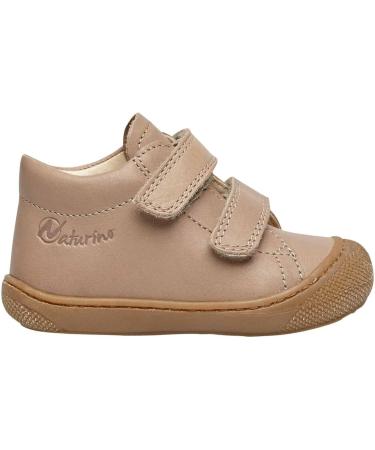 Naturino Cocoon VL Leather First Steps Shoes - 4 UK - Platinum Military - Buy Online on GoSupps.com