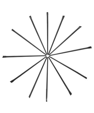 MUSISALY 12pcs Eyeliner Brush Fine Women Eyeliner Brush Winged Makeup Brush Liner Brush for Eyes 14.5x0.7x0.5cm Black