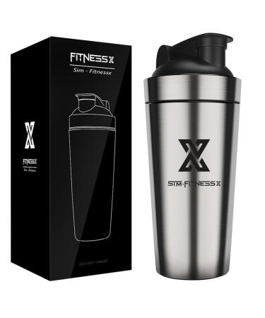 X SIM FITNESSX Shaker Stainless Steel 700ml Sport Fitness c Shaker Yoga Gym Shaker Bottle Mixer (Stainless Steel Shaker 700ML) - Buy Online on GoSupps.com