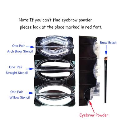 GL-Turelifes 3 Pairs Seals Eyebrow Stamp & Brow Brush Set - Light Brown | Instant Natural Brow Makeup Tool - Buy Online on GoSupps.com