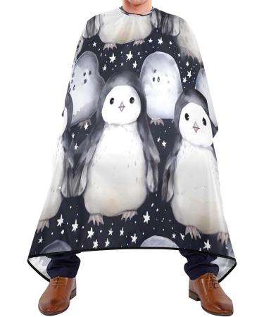 Kigai Cute Penguins Barber Cape - Professional Waterproof Hair Cutting Cape for Men & Women with Adjustable Snap Closure - Buy Online on GoSupps.com