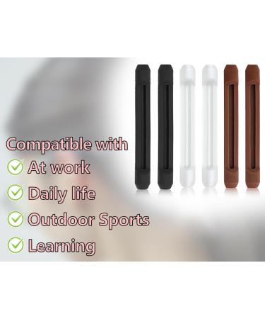 Buy Zooetway 6-Piece Silicone Glasses Bracket Set | Anti-Slip Elasticity Ear Hook Caps for Running Sports | Universal Fit (Black Brown Transparent White) - Buy Online on GoSupps.com