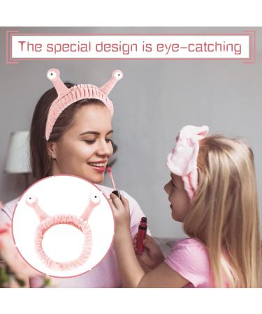 Headband for Washing Face Spa Skincare Headband Palm and Snail Makeup Headbands Cute Face Wash Headband Elastic Headband for Washing Face Shower Sports Beauty Skincare (Pink) - Buy Online on GoSupps.com