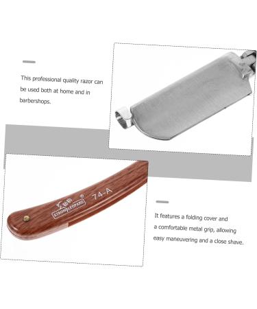 Vintorky Mustache Razor for Men - Travel-Friendly Manual Hair Trimmer with Earth Color Wood Handle & Stainless Steel Blades - Buy Online on GoSupps.com