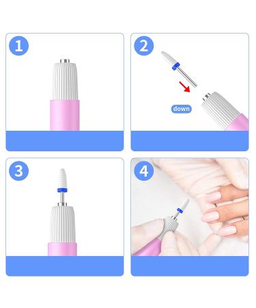 Pink Cordless Nail Drill & Electric File Set - Professional Portable Nail Filer Machine - Buy Online on GoSupps.com