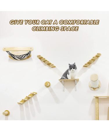 XIDAJIE Cat Wall Shelf - Wall-Mounted Furniture with Sisal Rope Scratching Steps for Climbing and Playing - Buy Online on GoSupps.com